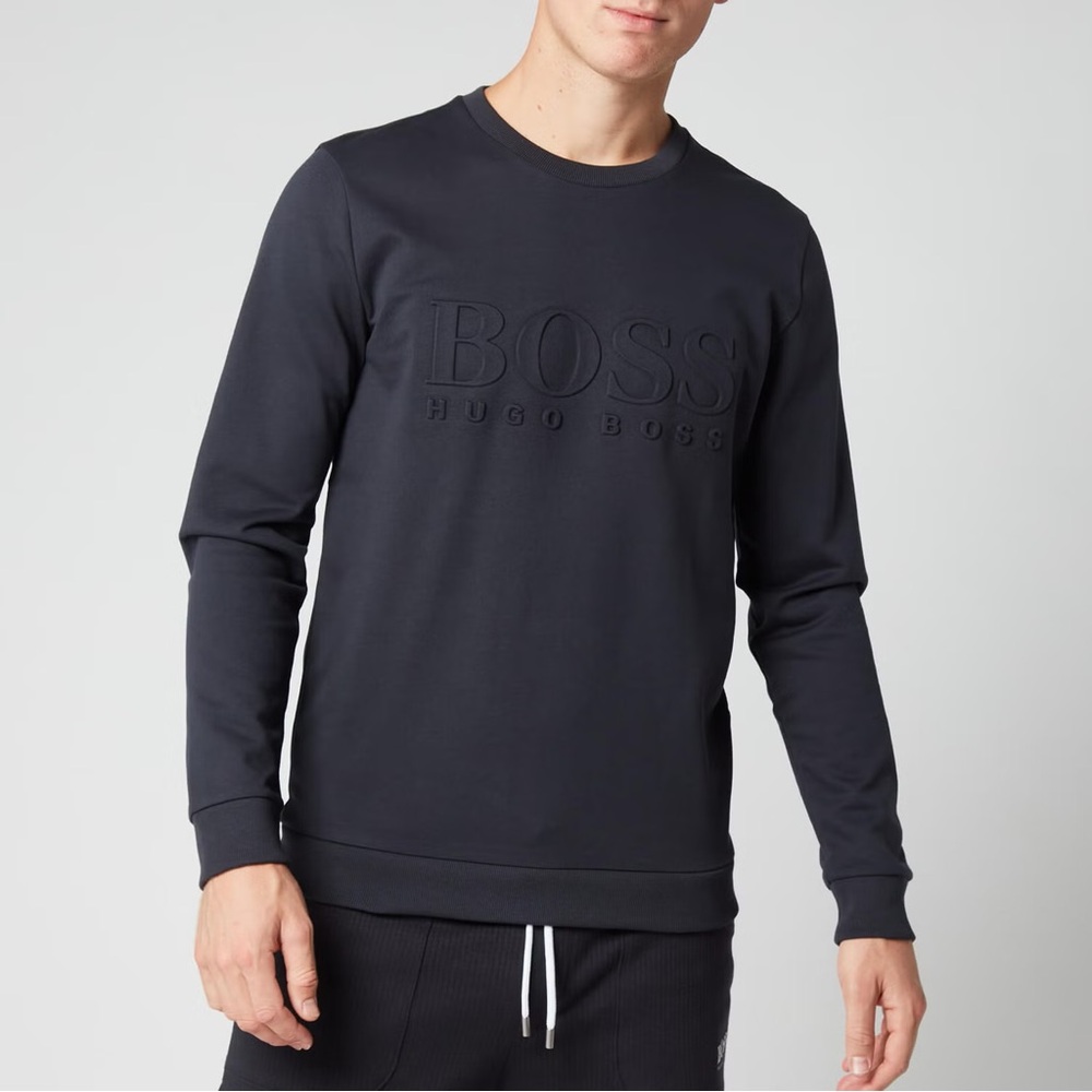 Boss Navy Sweatshirt with Logo